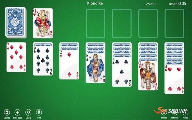 Hướng dẫn cách xếp và di chuyển bài hợp lệ trong solitaire